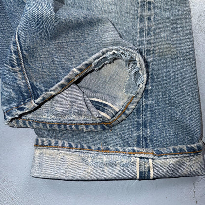 Levis 501 Vintage 80s Redline Selvedge USA XX Jeans Light Wash 40x30 Act 38x26