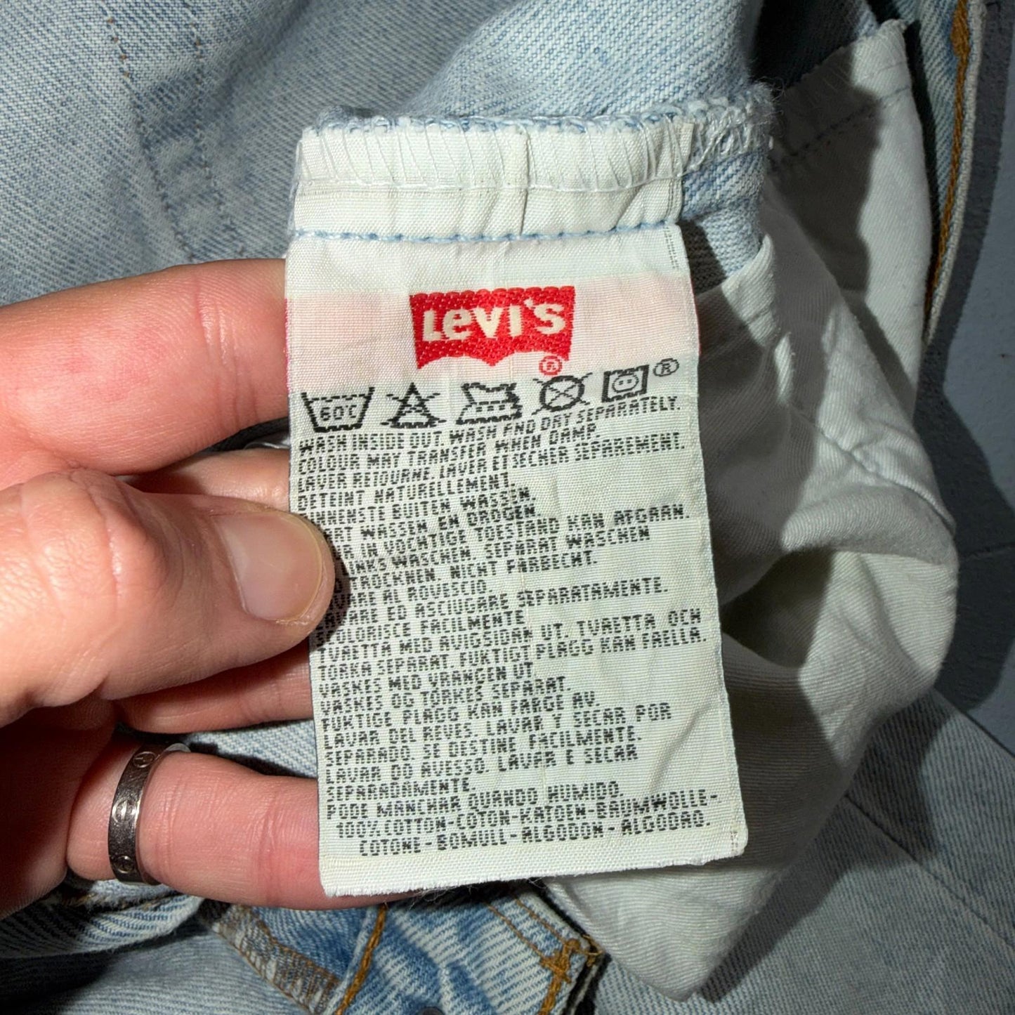 Levis 501 Vintage Y2K 90s XX Straight Leg Jeans Blue Light Wash 36x36 Act 35x32