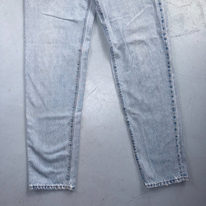 Levis 501 Vintage 90s USA XX Straight Leg Jeans Blue Light Wash Womens Act 27x31