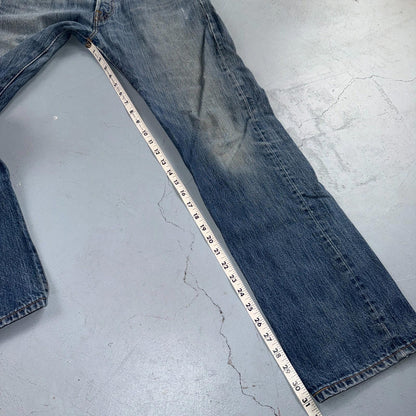 Levis 501 Vintage Y2K XX Straight Leg Jeans Blue Light Wash 33x32 Act 32x31