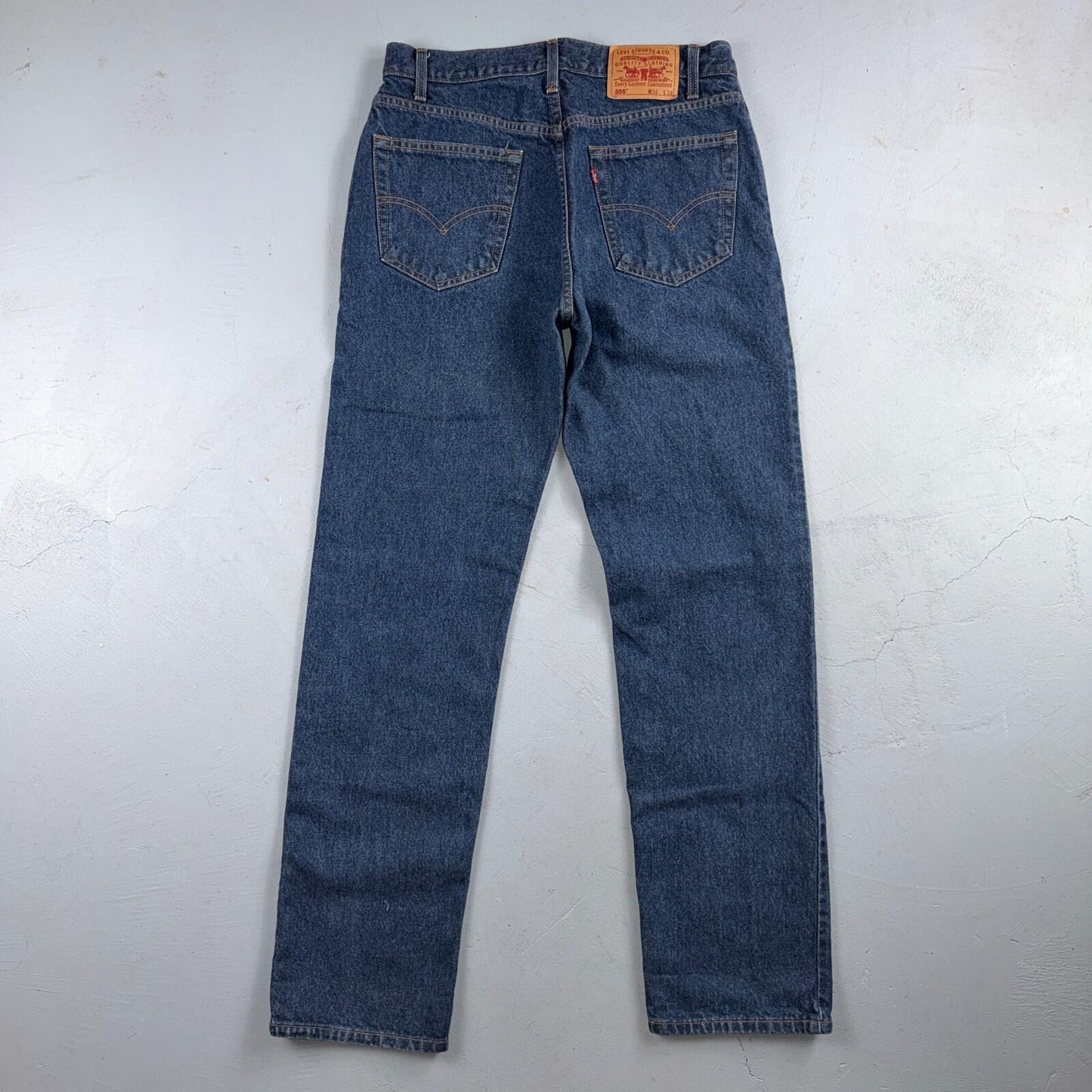 Levis 505 Vintage 90s Red Tab Straight Blue Jeans Med Was 34x34 Act 32x33