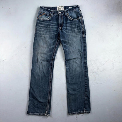 Ariat Jeans Mens 30 X 34 Blue Denim Rebar M4 Relaxed Boot Cut Workwear Country