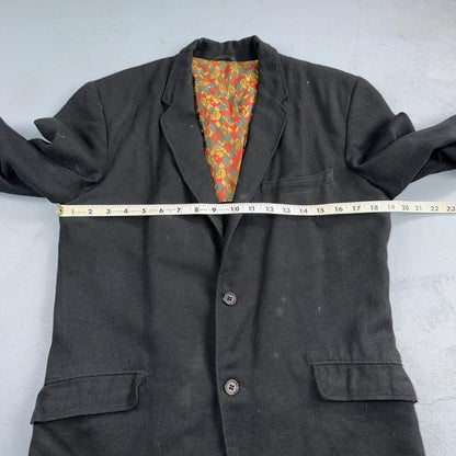 1950s 1960s VTG Mens Suit 36R Jacket Coat Black Union Wool Rockabilly Blazer