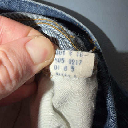 Levis 505 VTG 70s SS USA Single Stitch 1970s Jeans Med Wash Talon 33x30 Ac 32x29