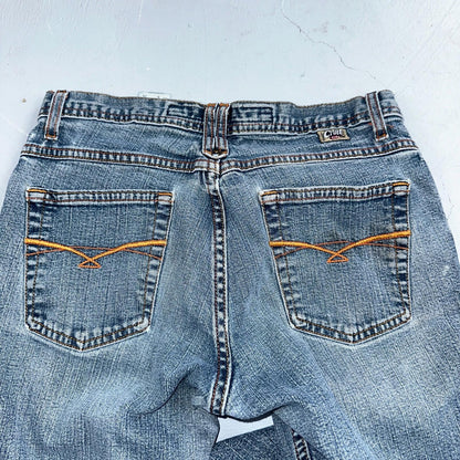 VINTAGE Cruel Girl Jeans Womens 9 Long Regular Low Rise Wide Leg Med Wash Denim