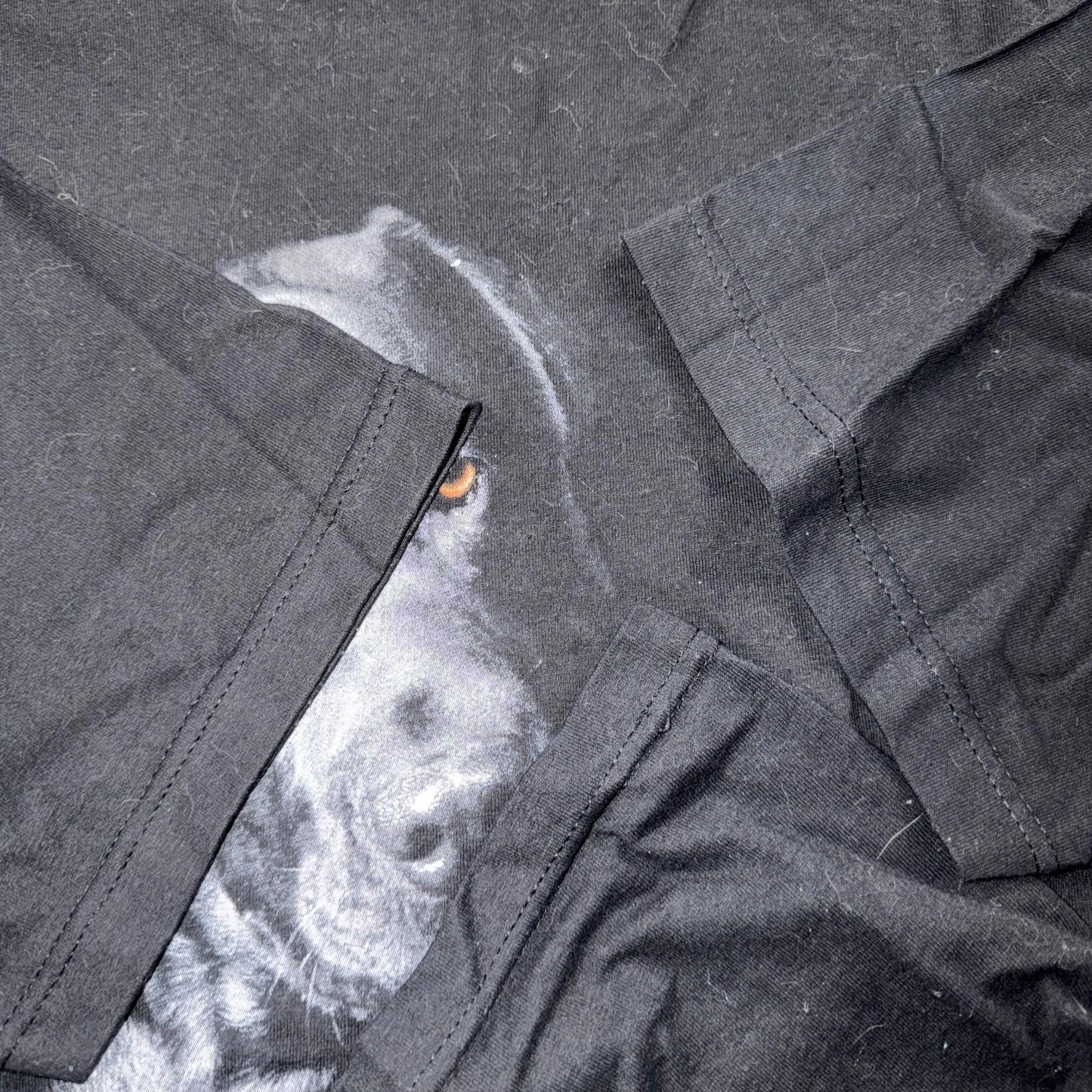 Black Lab Dog VTG T Shirt Art Photograph Animals Grunge Music Ducks Graphic 2XL