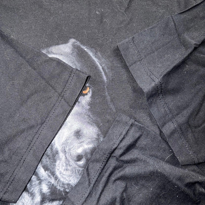 Black Lab Dog VTG T Shirt Art Photograph Animals Grunge Music Ducks Graphic 2XL
