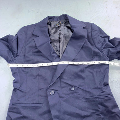 Pendleton Wool Blazer Jacket Navy Blue 14 Double Breasted Vtg Womens