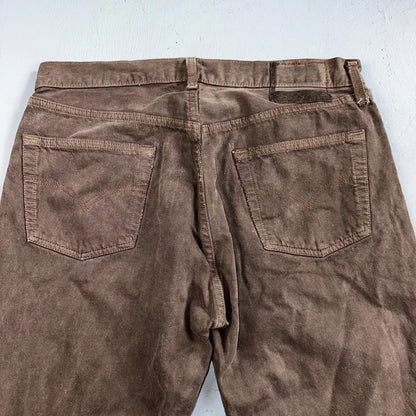 Levis 501 Vintage 90s USA XX Straight Leg Jeans Overdyed Brown 36x30 Act 33x29
