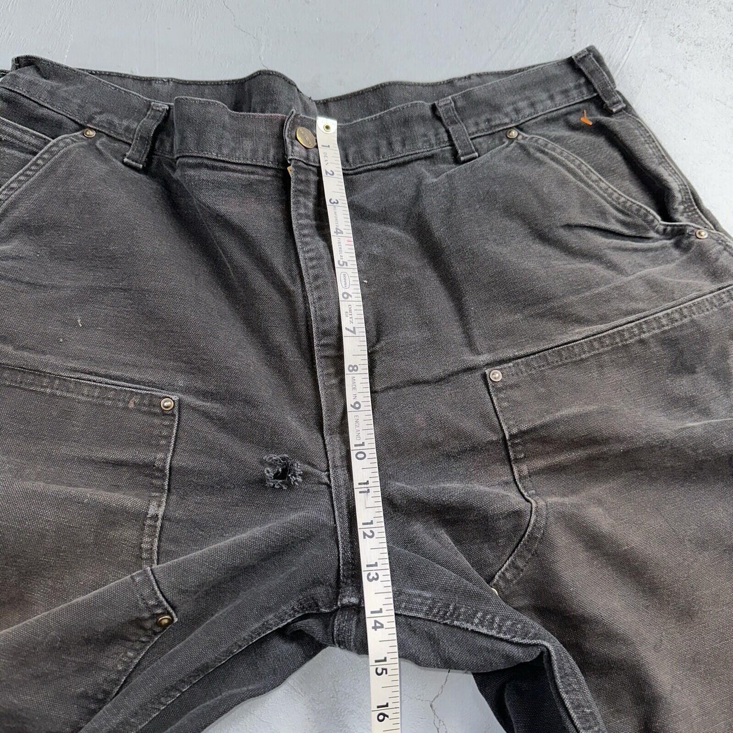 Carhartt VTG Double Knee Carpenter Pants Mexico B01 B136 BLK Black Act 40x32