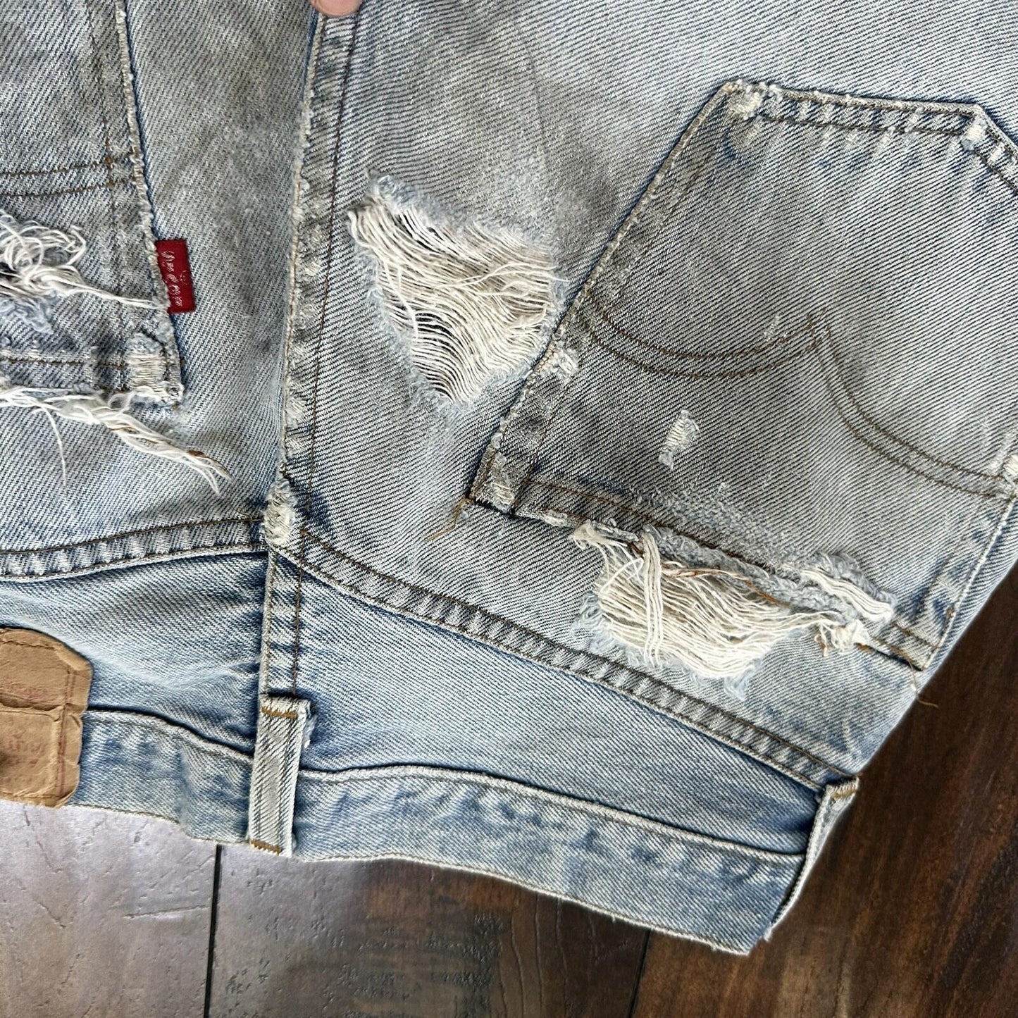 Levis Vintage 80s Redline Selvedge USA 501 XX Jeans 66 70s Light 30x36 Act 27x30