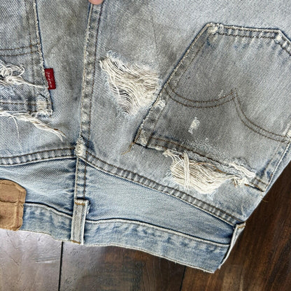 Levis Vintage 80s Redline Selvedge USA 501 XX Jeans 66 70s Light 30x36 Act 27x30
