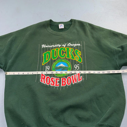 Vintage Oregon Ducks 1995 Rose Bowl Adult XL Crewneck Sweatshirt Jerzees 90s