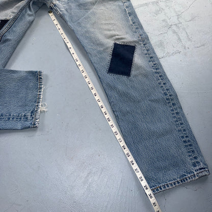 Levis 501 Vintage 90s Y2K XX Straight Leg Jeans Blue Light Wash 36x34 Act 33x30