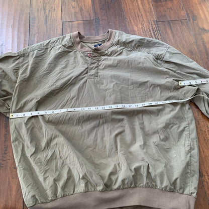 Nike Thunder Tan Golf Jacket Retail Vintage Nylon Pullover Windbreaker Y2K  1