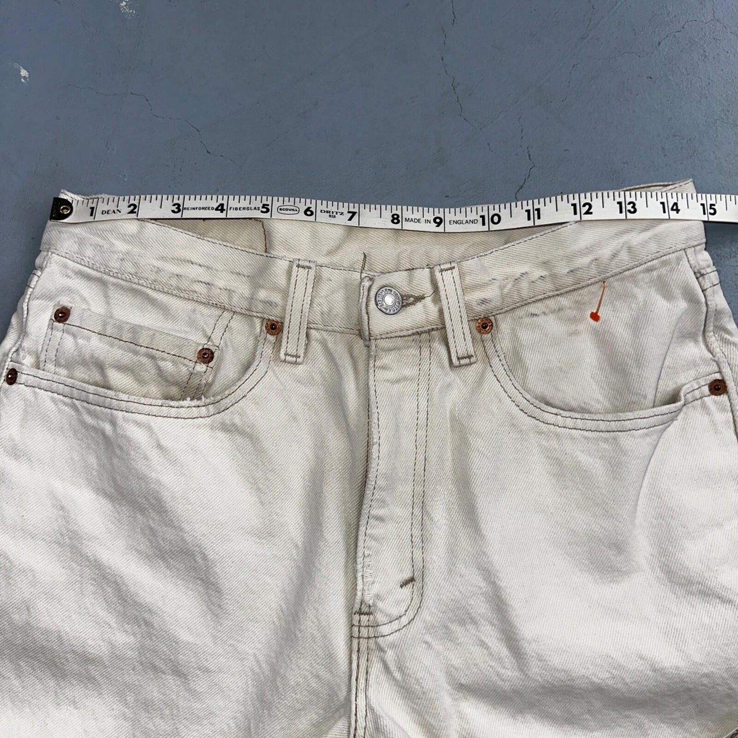 Levis 550 Vintage 90s USA Red Tab Jeans 32x34 White Wash 501 Act 30x32