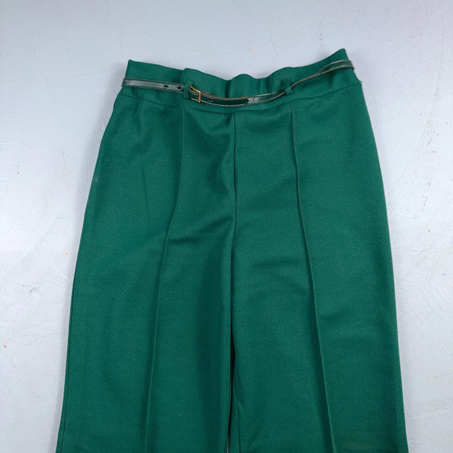 Vintage USA Rockabilly Womens Dress Pants 60s Bell Bottom Green Size 14 Boot Cut