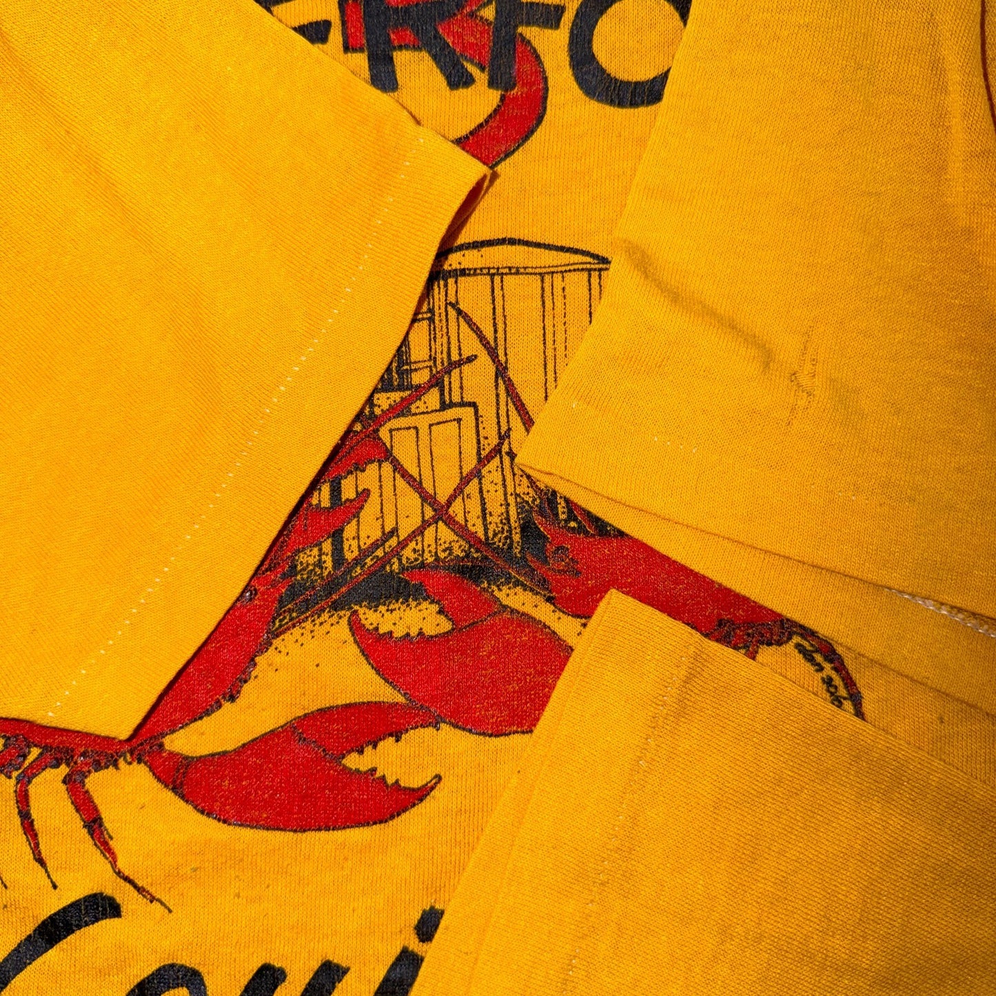 Lobsters Fighting Louisiana Waterford 80s VTG T Shirt 1980s Graphic Seafood Cool