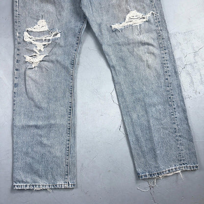 Levis 501 Vintage Y2K XX Straight Leg Jeans 90s Blue Light Wash 38x32 Act 37x30