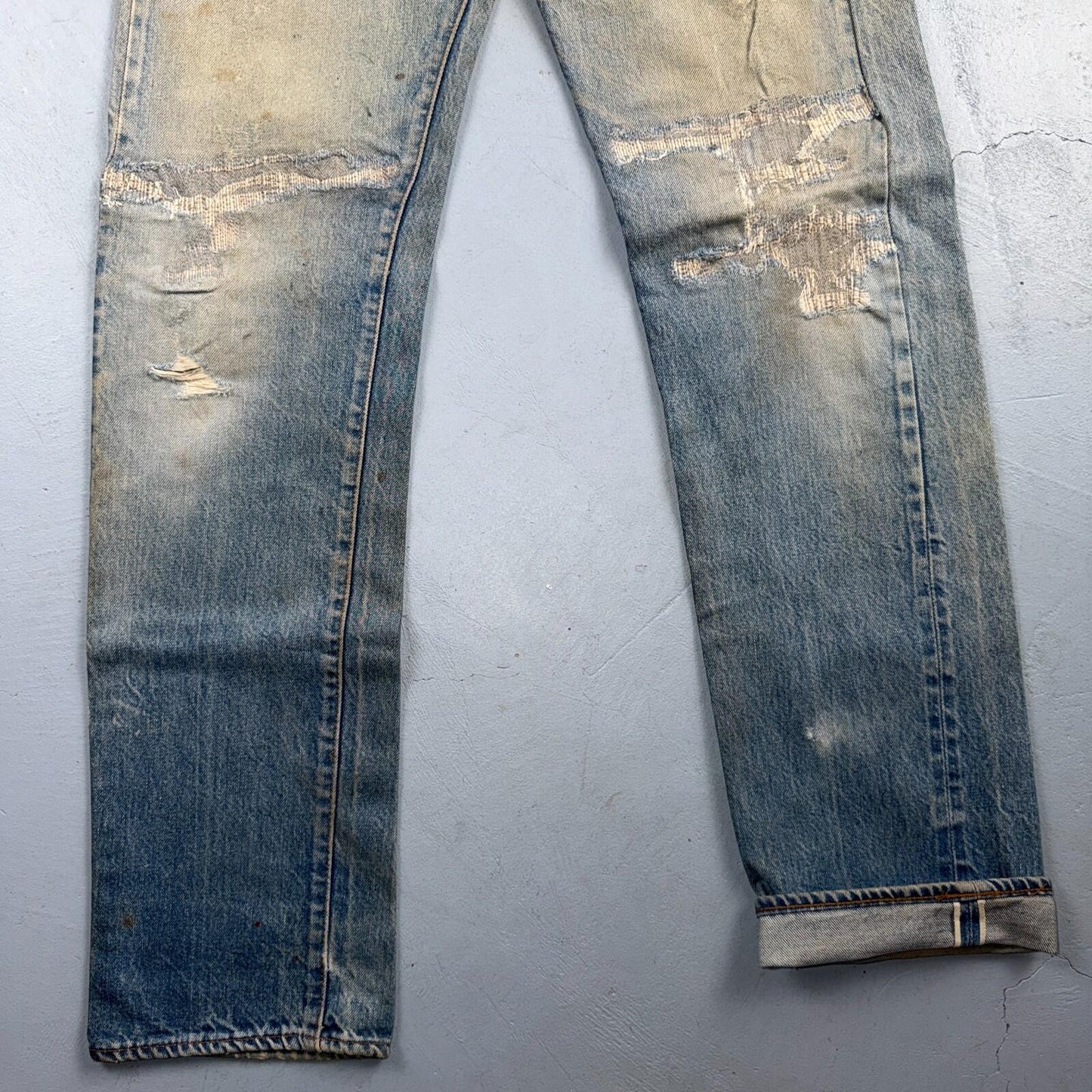 Levis 501 Vintage 80s Redline Selvedge USA XX Jeans Light Wash 30x38 Act 29x33