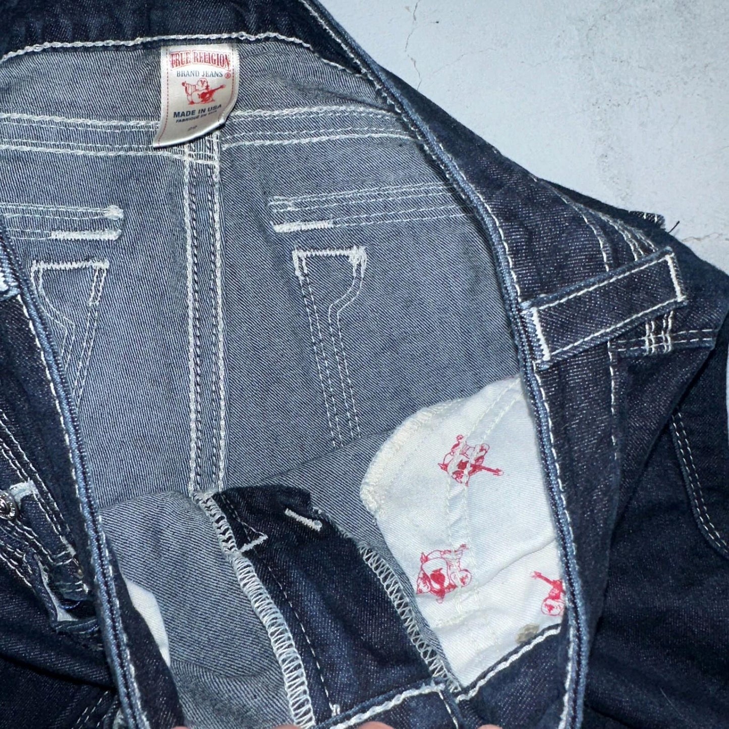 True Religion Jeans Womens 29 Boot Cut Low Rise Dark Stretch Y2K VTG USA 29x30
