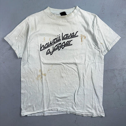 Hawaii Loves A Jogger 1970s VTG T Shirt 70s Rockabilly Rare Text Graphic Running