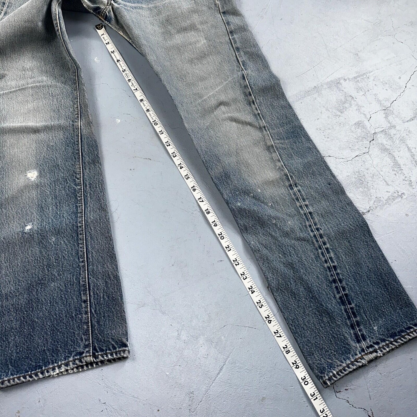 Levis 501 Vintage 80s Redline Selvedge USA XX Jeans Light Wash 30x36 Act 27x31