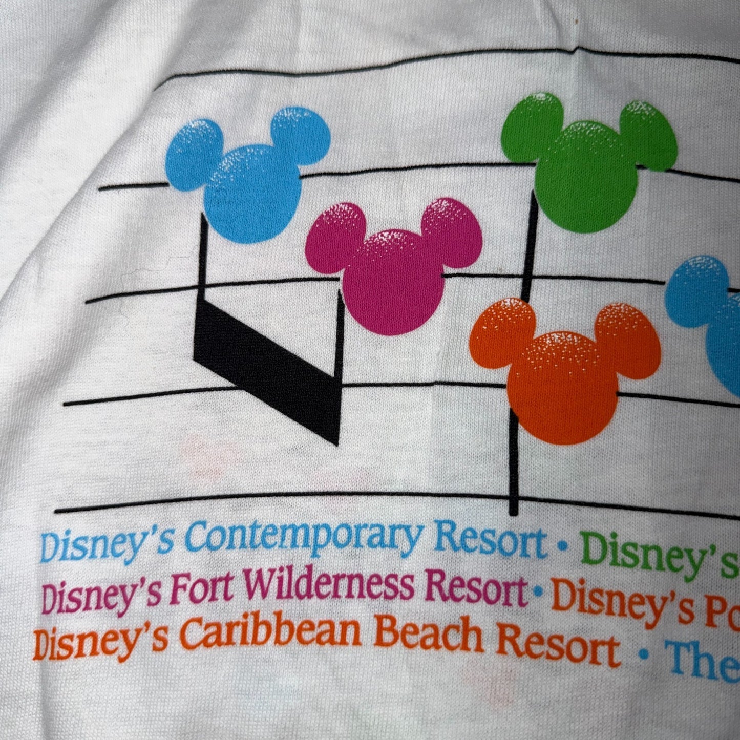VTG 90s Disney Snow White Whistle While You Work NOS Graphic T Shirt Theme Park