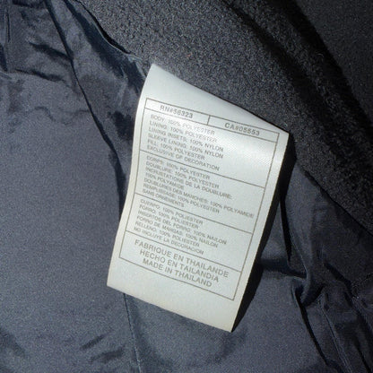 Nike VTG Jacket L Grey Nylon Softshell Fleece Coat 3M Y2K 2000s Waist Elastic