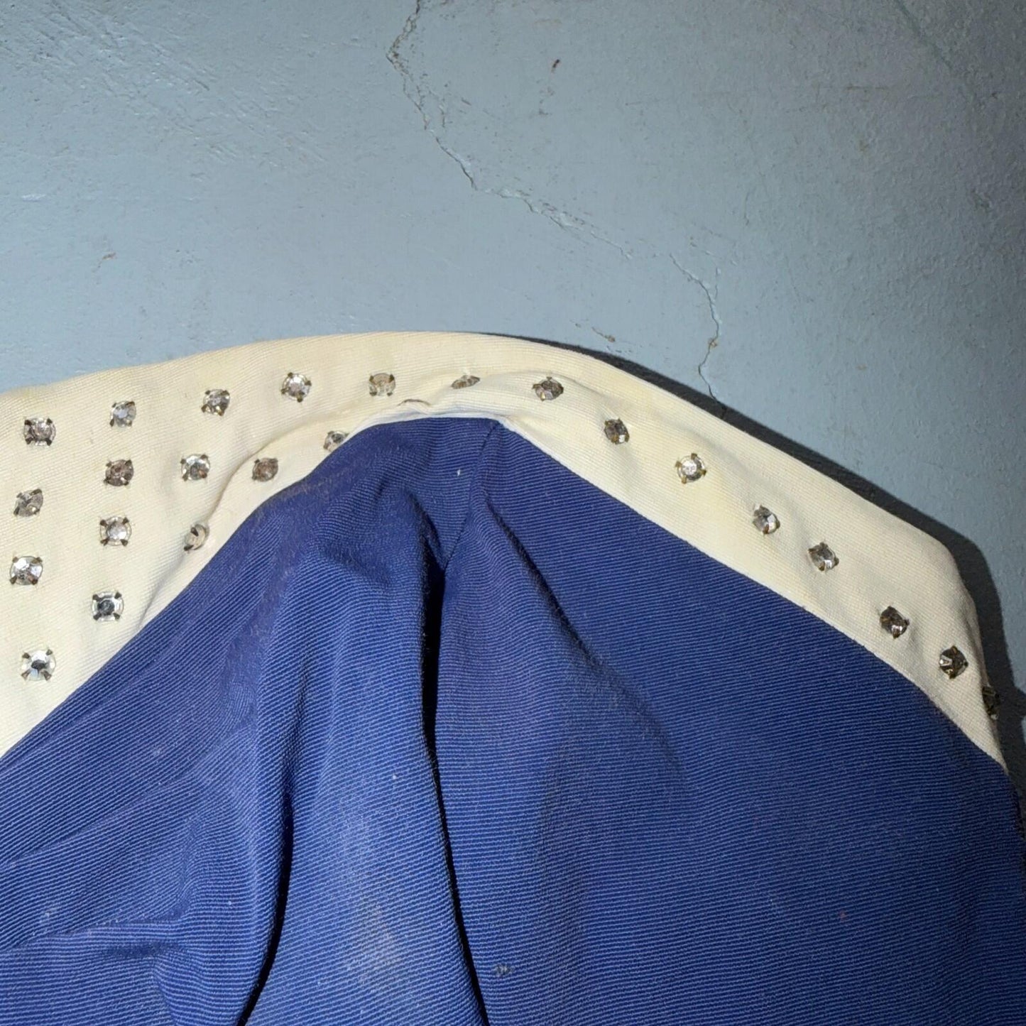 Alix Of Miami Rhinestone 1950s VTG Bathing Suit Swimsuit Hollywood Swim Wear Blu