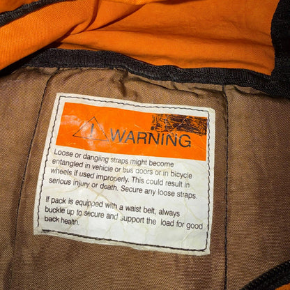 Vintage L.L. Bean Continental Rucksack Orange Backpack Hiking Camping 90s Orca