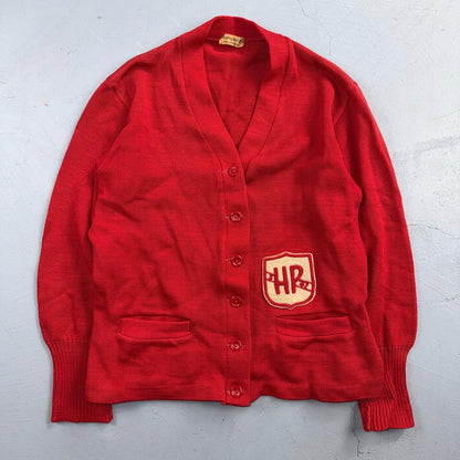 VTG Broadway Knitting Mills Mens S/M Cardigan 50s 60s Grunge Rockabilly Mod