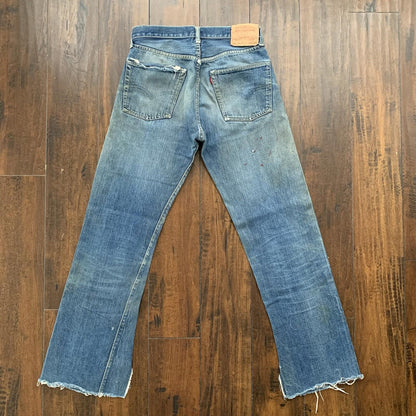 Vintage LEVIS 501 Big E Jeans Selvedge Redline 1960s 60s Distressed 29x29 Thrash