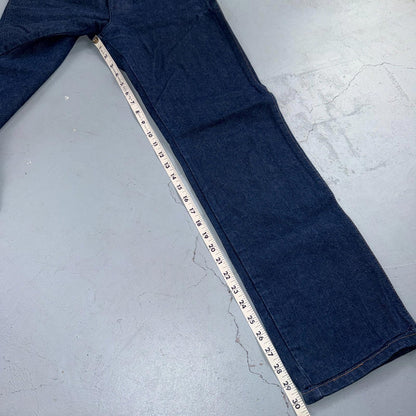 VTG Wrangler Men's 13MWZ Dark Wash High Rise Rigid Cowboy Jeans 28x33 Talon USA