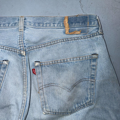 Levis 501 Vintage 80s Redline Selvedge USA XX Jeans Light Wash 38x40 Act 36x36