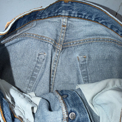Levis 501 Vintage 90s Y2K XX Straight Leg Jeans Blue Light Wash 30x34 Act 28x32