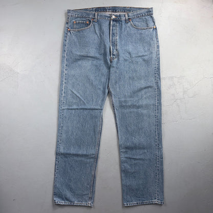 Levis 501 Vintage 80s USA XX Straight Leg Jeans Blue Light Wash 40x32 Act 39x31