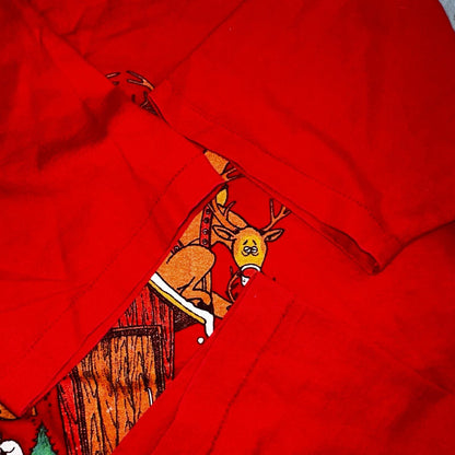Christmas Funny Reindeer 80s VTG T Shirt Hall Garments Joke Lol Holidays Santa