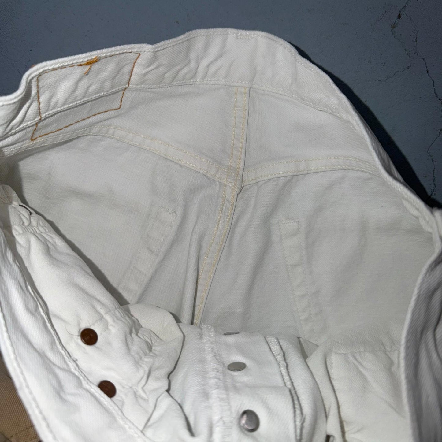 Levis 501 Vintage 90s USA XX Straight Leg Jeans White Light Wash 33x32 Act 31x31