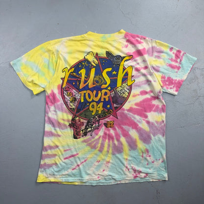 Rush Counterparts 1994 Original VTG T Shirt Music Rock Concert Tour 94 Tye Dye