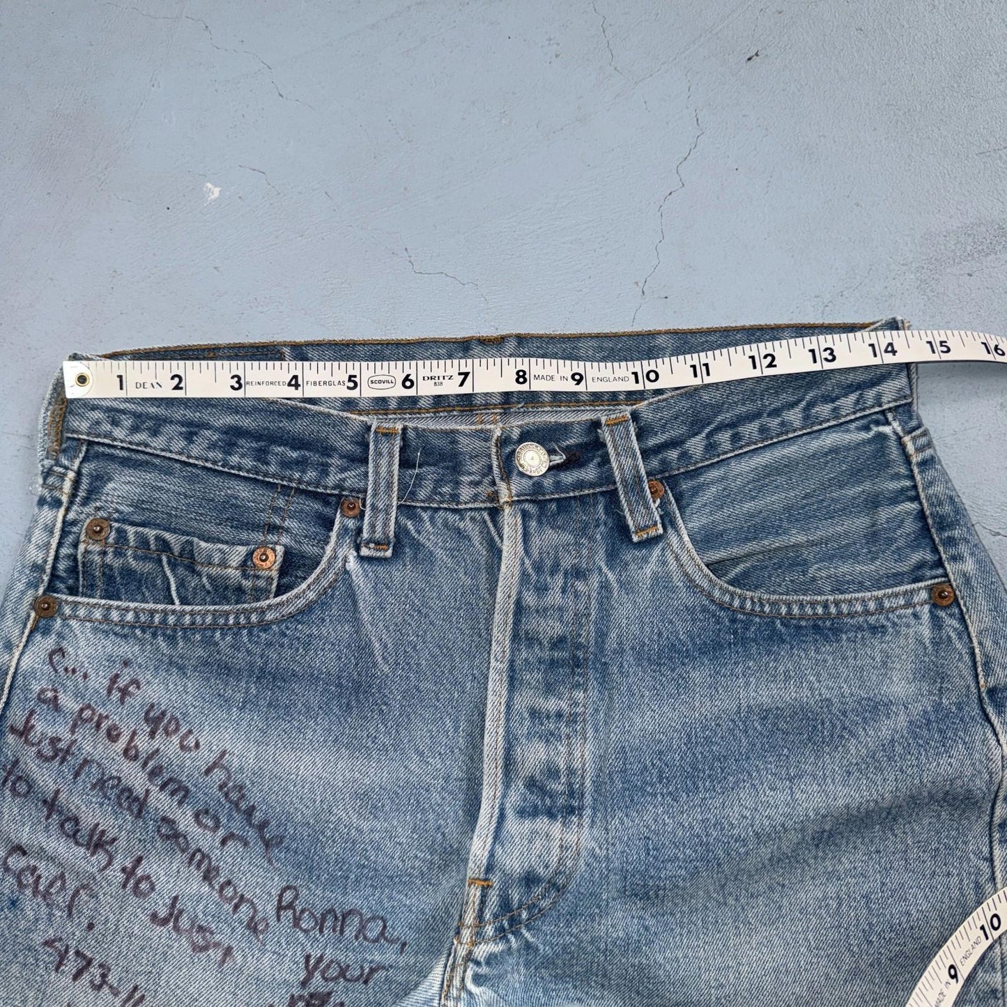 Levis 501 Vintage 80s Redline Selvedge USA XX Jeans Light Wash 30x32 Act 29x28