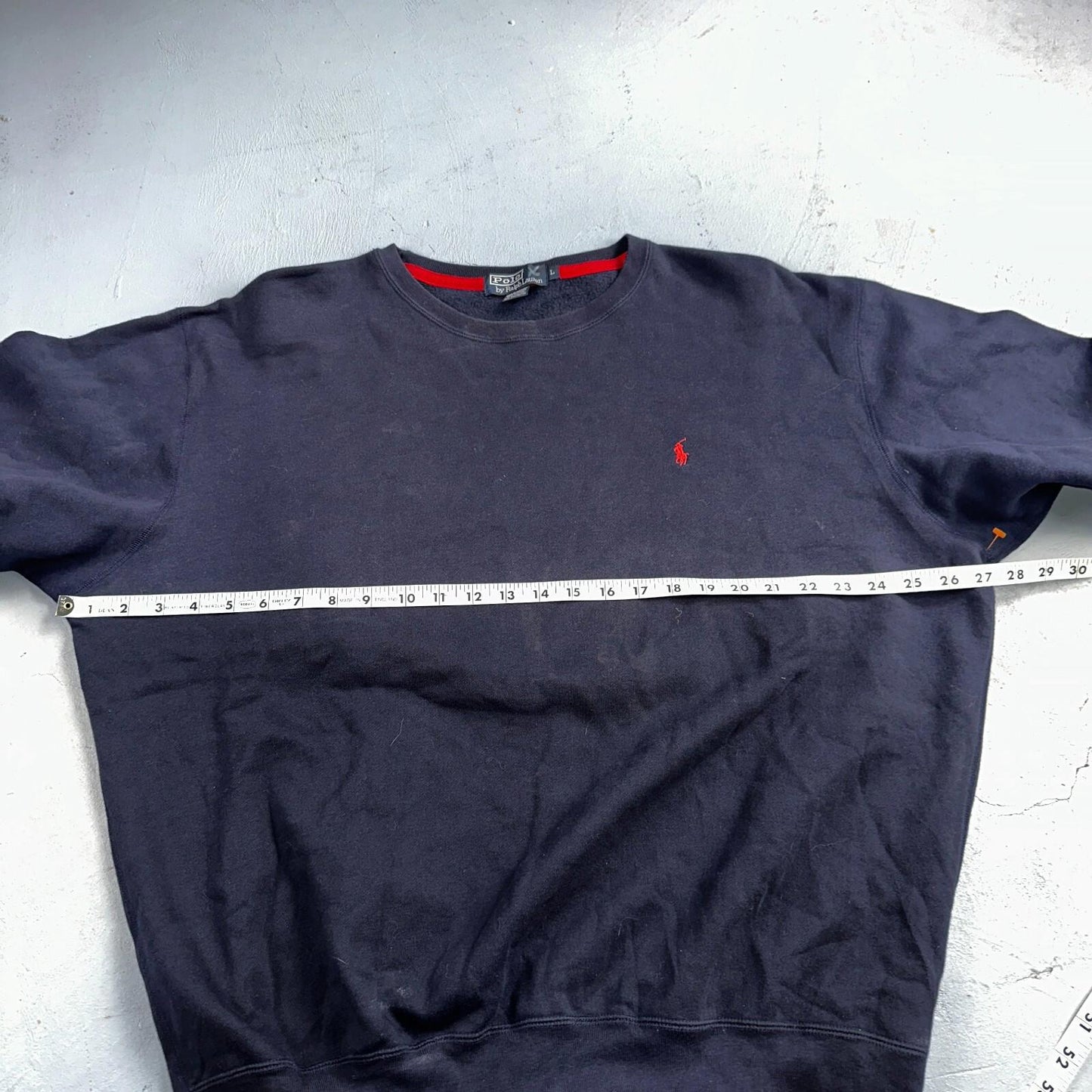Polo Ralph Lauren VTG Sweatshirt Men Large L Blue Crewneck Crew Neck 90s