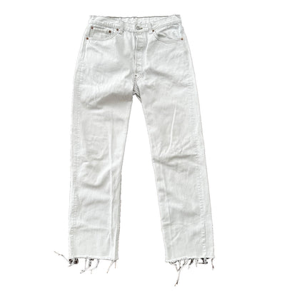 Vintage 90s Levis 501 USA 34x34 Tag Jeans 80s White Bleach Wash Act Worn 31x30
