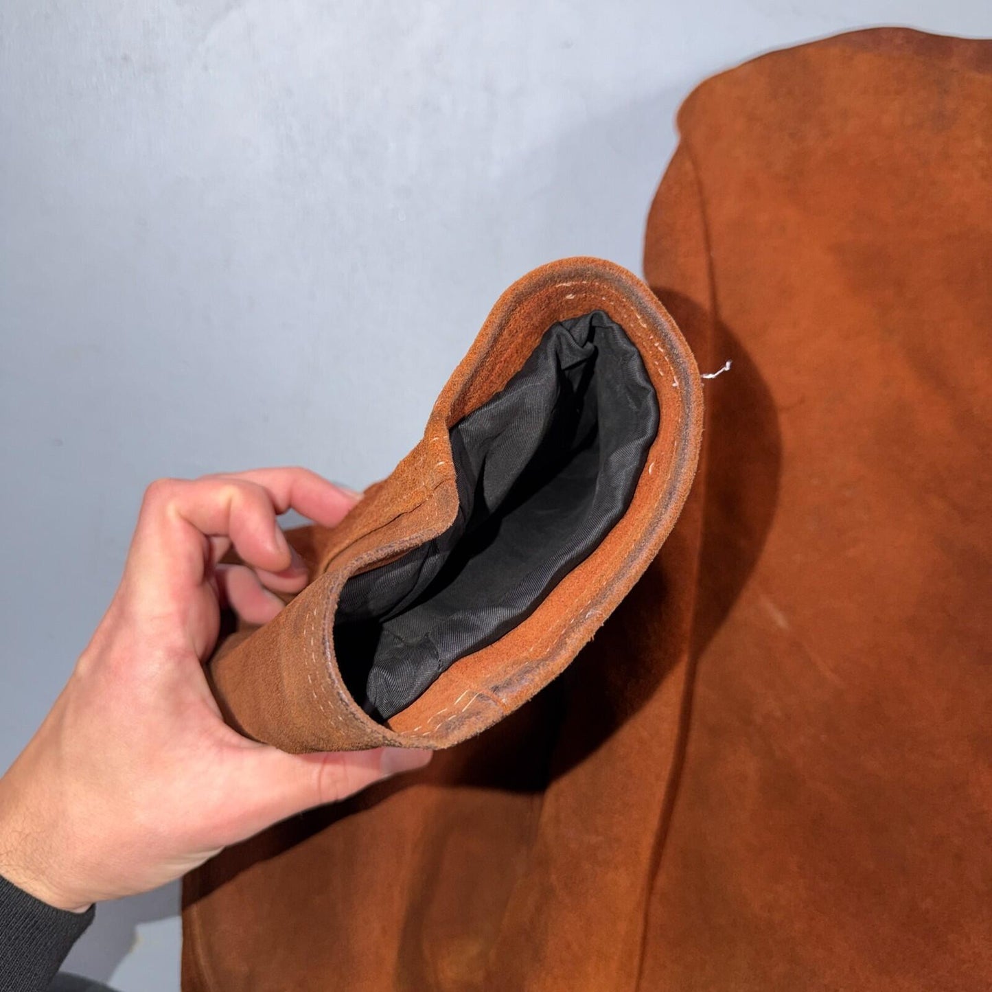 Buckboard Vintage Suede Leather Western Jacket Snap Buttons Men’s Size 44