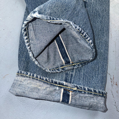 Levis 501 Vintage 70s SS Redline Selvedge USA Jeans Light Wash 36x34 Act 34x30