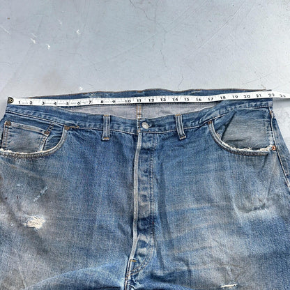 Levis 501 Vintage 70s SS Redline Selvedge USA XX Jeans Med Wash 48x30 Act 44x27