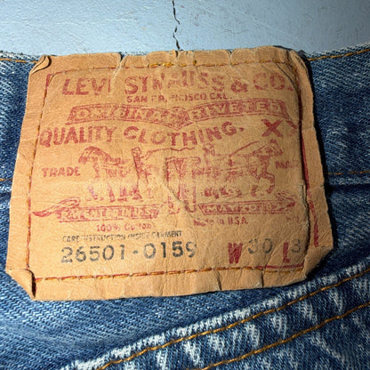 Levis 501 Vintage 80s USA XX Straight Leg Jeans Blue 26501 0159 30x31 Act 28x31