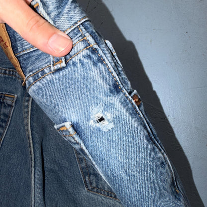 Levis 501 Vintage 90s USA XX Straight Leg Jeans Blue Light Wash 33x32 Act 31x30