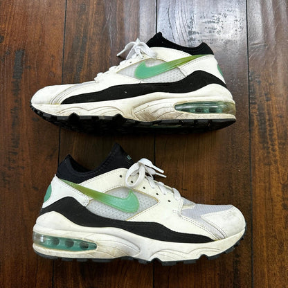Nike Sneakers Womens 8.5 White Green Air Max 93 Dusty Cactus Athletic 307167-100