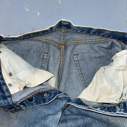 Levis 501 Vintage 80s Redline Selvedge USA XX Jeans Med Wash 28x34 Act 26x30